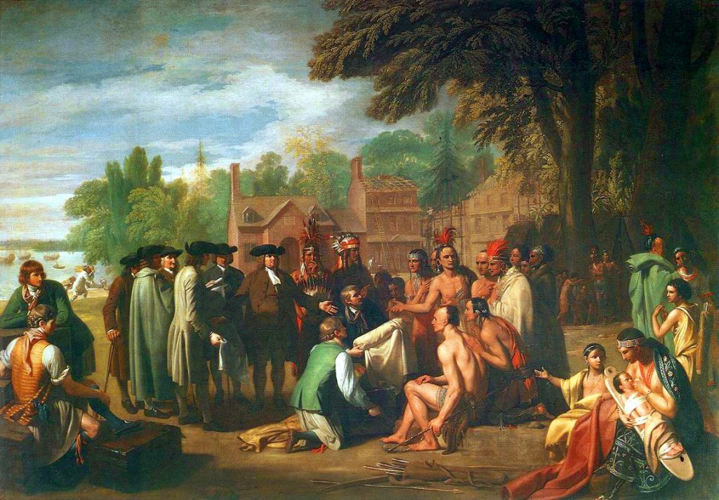 The Treaty of Penn with the Indians by Benjamin West. Source: Wikimedia Commons