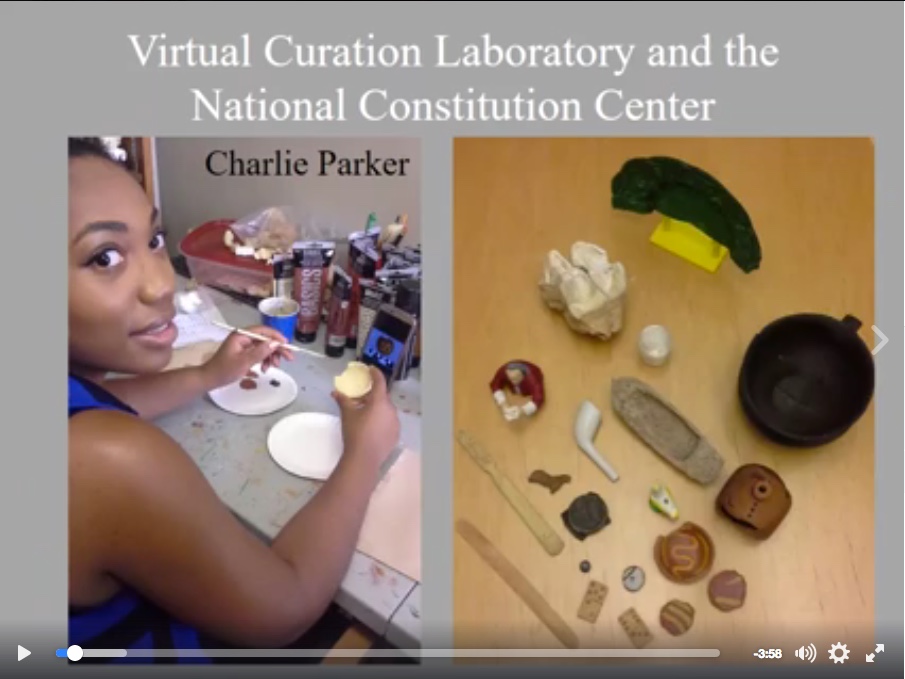 Click on the image above to view a slide show of the VCU students at work on the NCC display artifact reproductions. (Slideshow: Facebook post by Bernard K. Means, Director of the Virtual Curation Laboratory of Virginia Commonwealth University. 